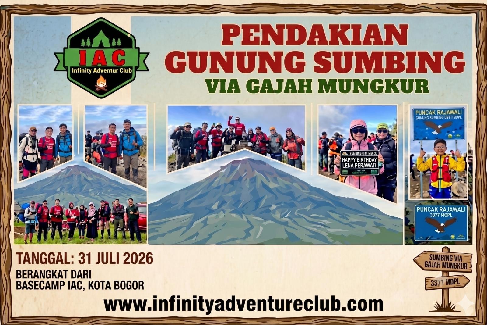 Pendakian gunung sumbing Via Gajah Mungkur